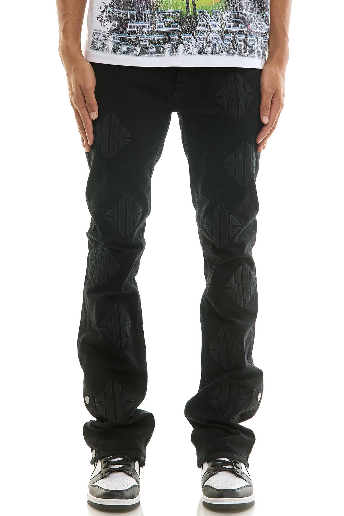 Embroidery Flare Jeans