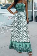 Boho Floral Print Shirred Cami Maxi Dress (S-Xl)