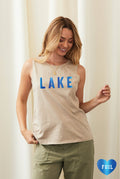 Lake  Foil Print Mineral Graphic Tank Top