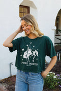 Free Indeed John 8:36 Cropped Mineral Washed Graphic Top