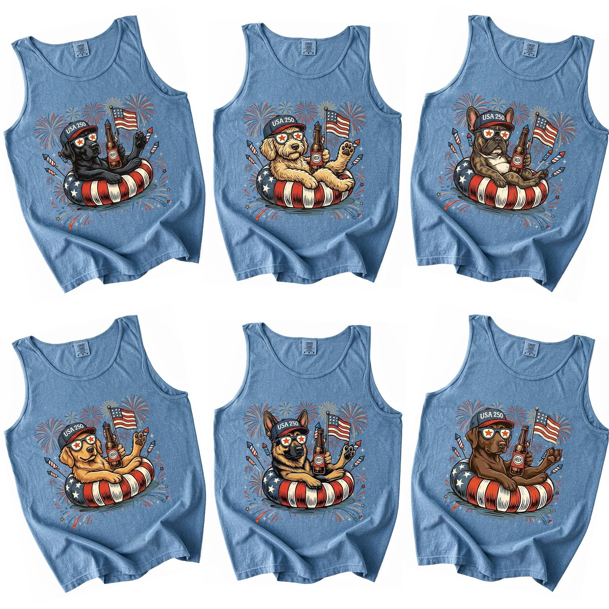 Patriotic Dogs: 4th of July Dog Tank Tops | 50+ Dog Breeds