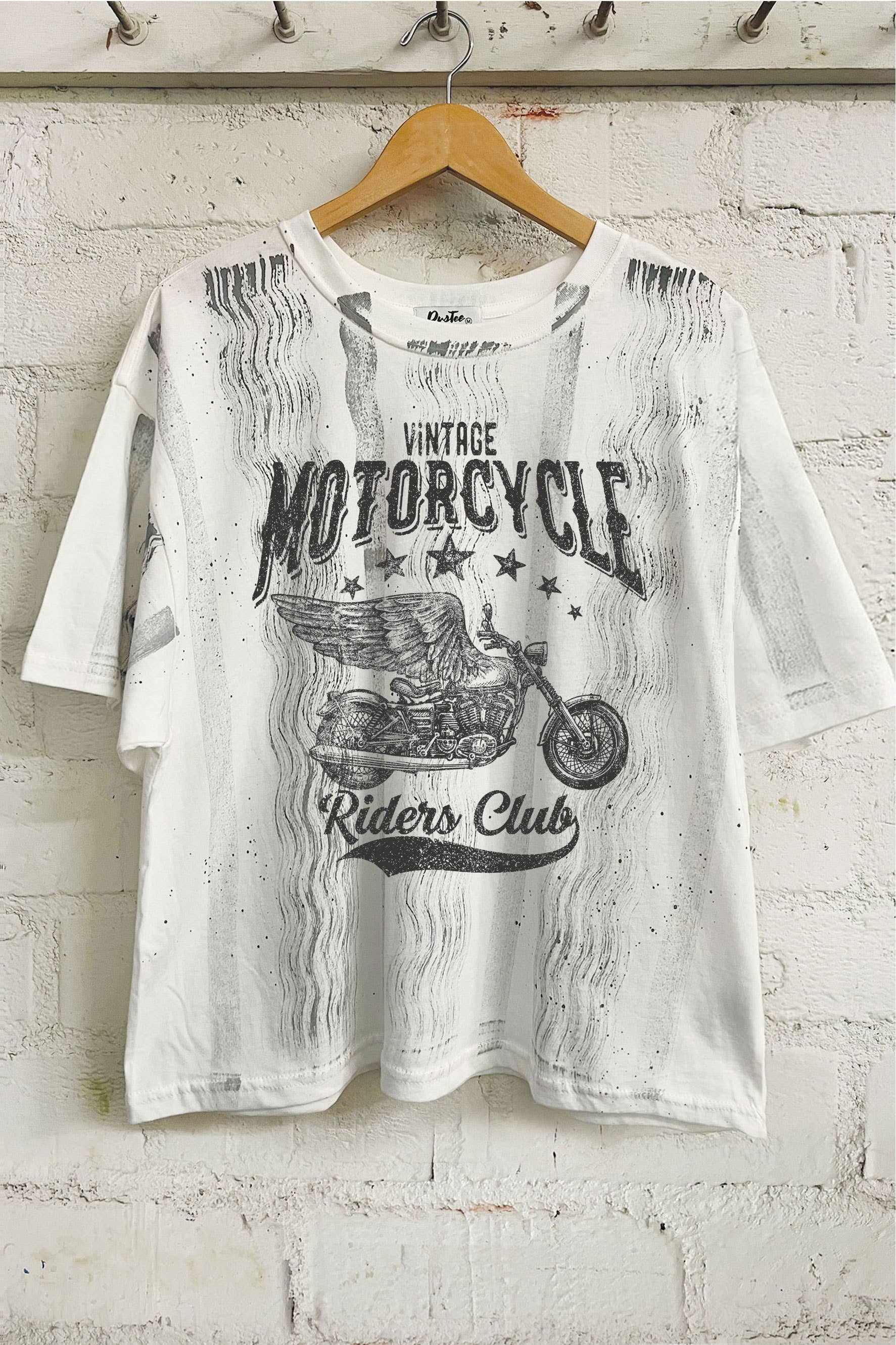 Vintage Motorcycle Riders Club - Hand Brushed Crop TOP-07
