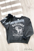 Badlands National Park  Cropped Thermal Vintage Pullover