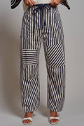 Railroad Striped Patch Pocket Spring Utility Pants