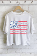 Daisy America Flag Graphic Long Crop Top