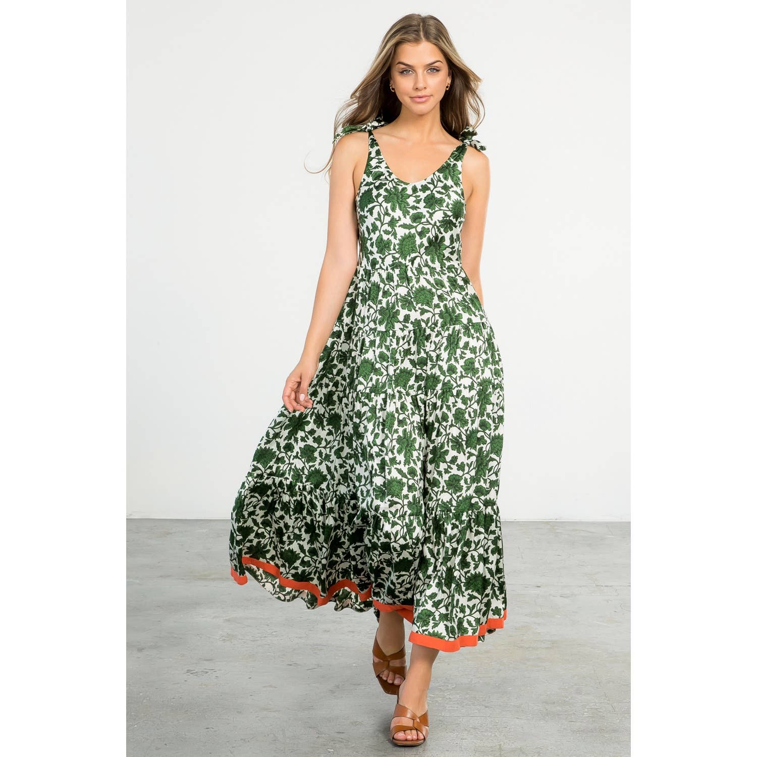 Tie Straps Maxi Dress
