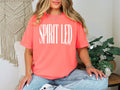 New Spirit Led Coral Tultex Faith Spring Graphic Tee