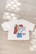 Cowgirl Era Cropped Mineral Graphic Top