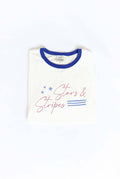 Stars and Stripes Ringer Graphic T-Shirt