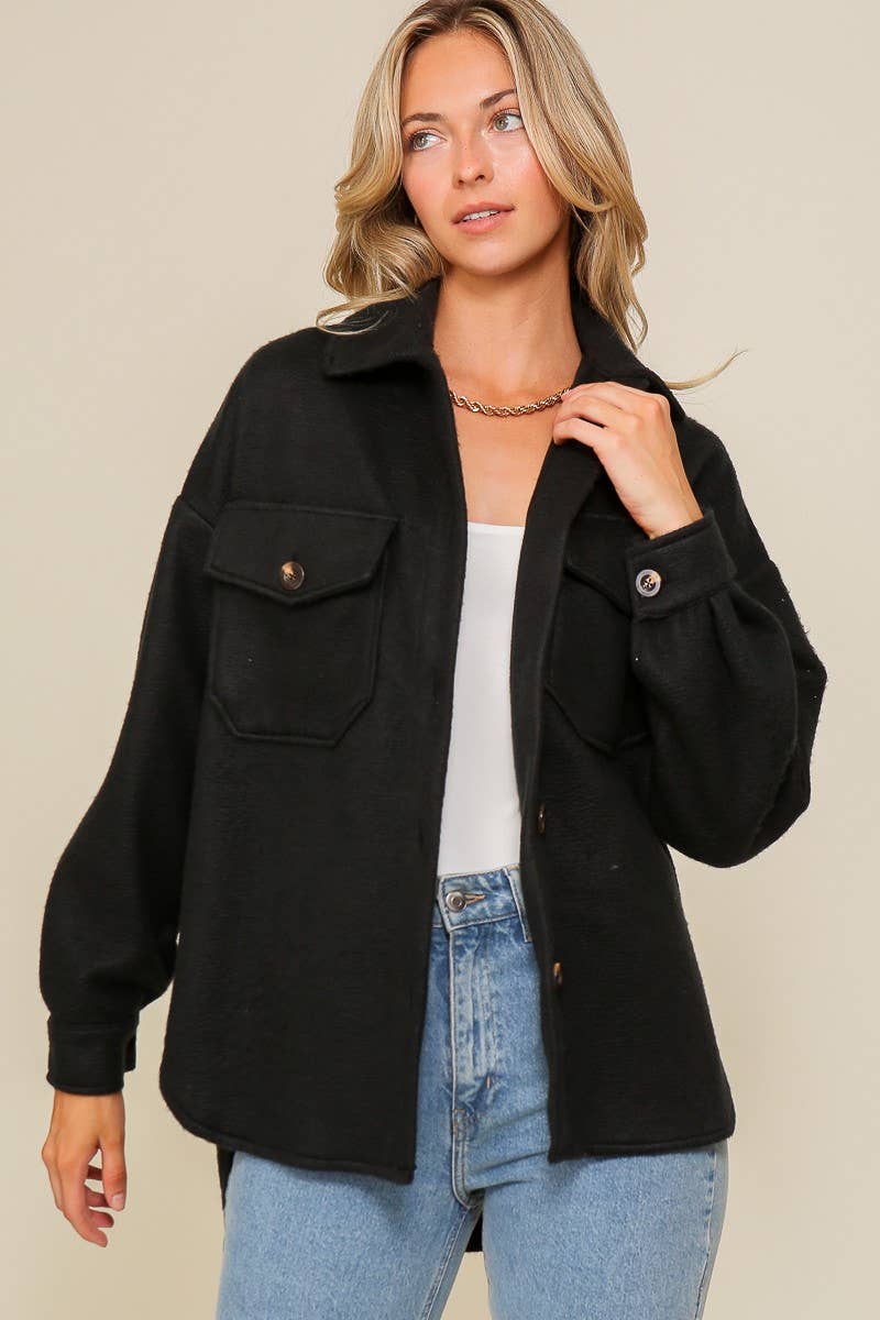 .SI-27125 Cozy Button Down Fleece Jacket
