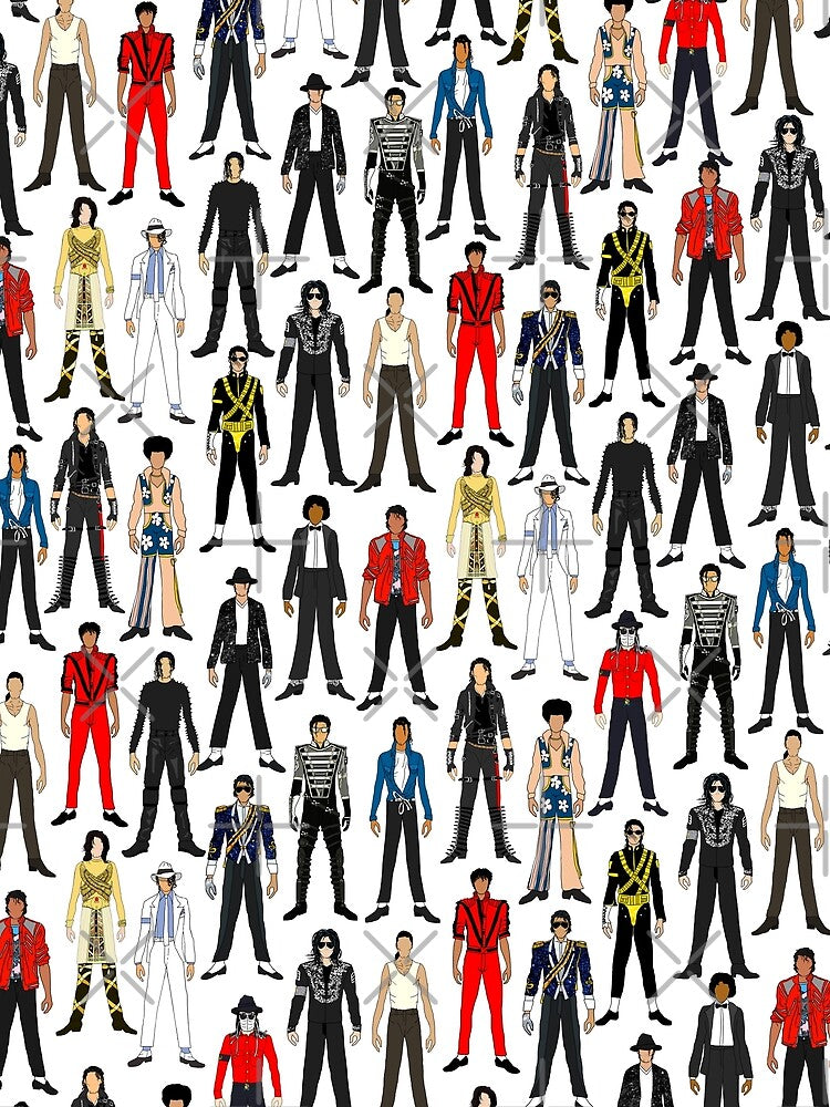 Outfits of King Jackson Pop Music Fashion by NOTSNIW ART