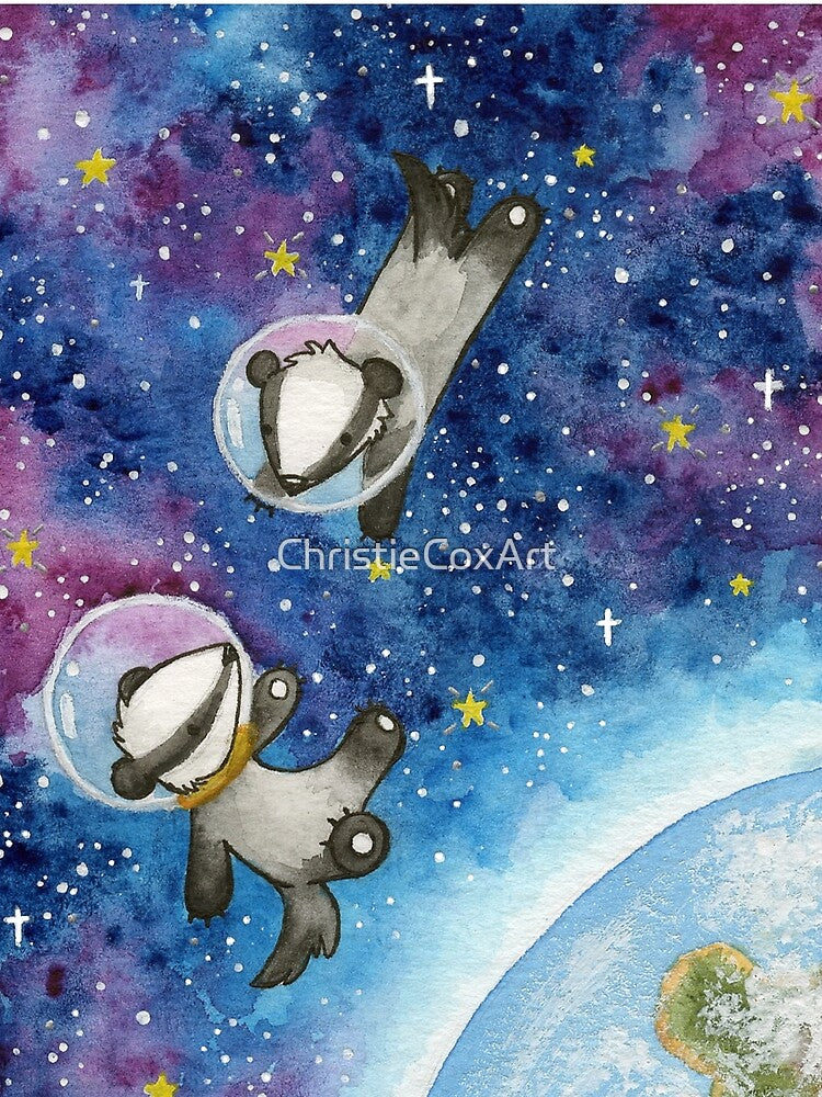 Space Badgers by ChristieCoxArt