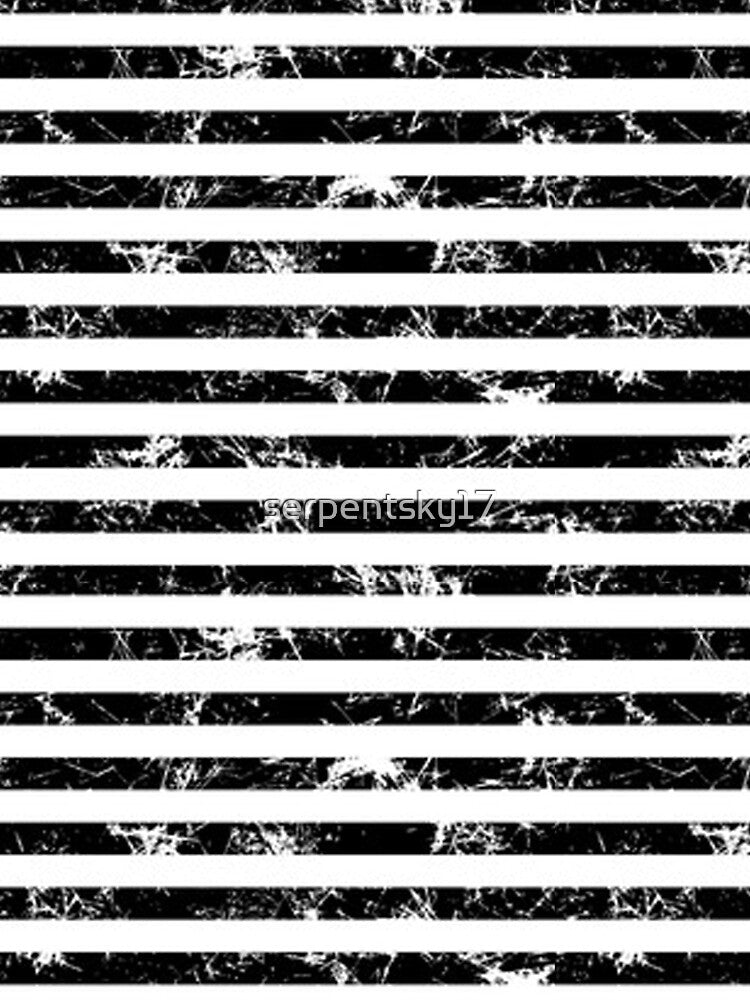 Distressed Black and White Stripes by SerpentSkyArts