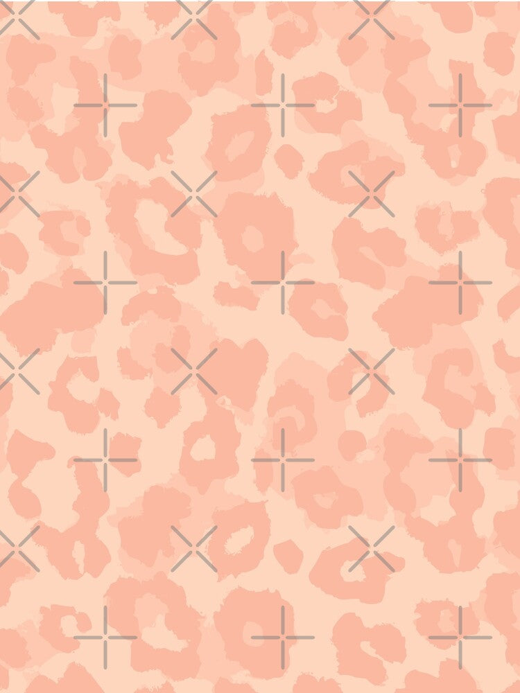 Grunge Leopard Pattern in Coral Pink by SamJanner