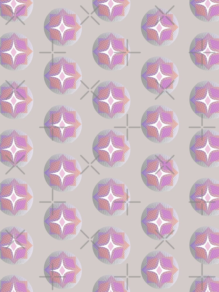 3D Polka Purple Grey Orange by Art Shimmers