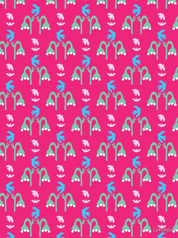 Abstract cut out bird bell flower shapes. by Limolida