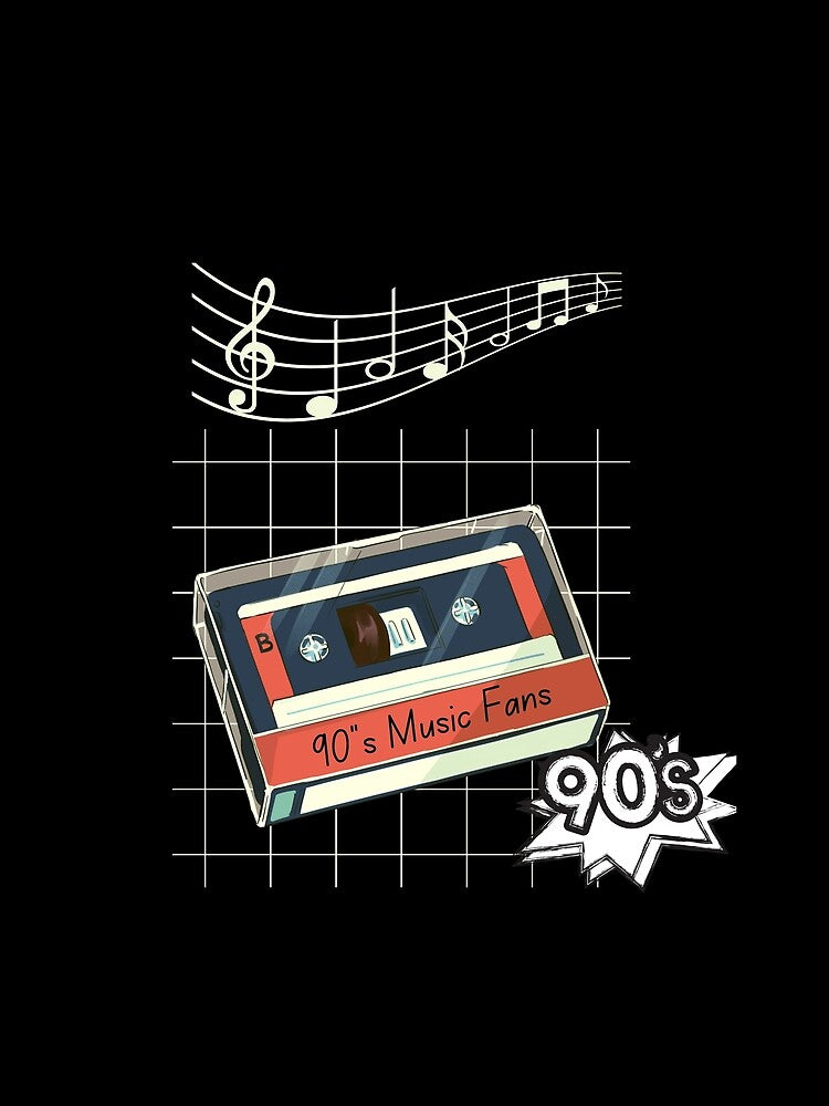 90's Music Fans,Men's Women's Vintage Classic Music. by Design 91maji