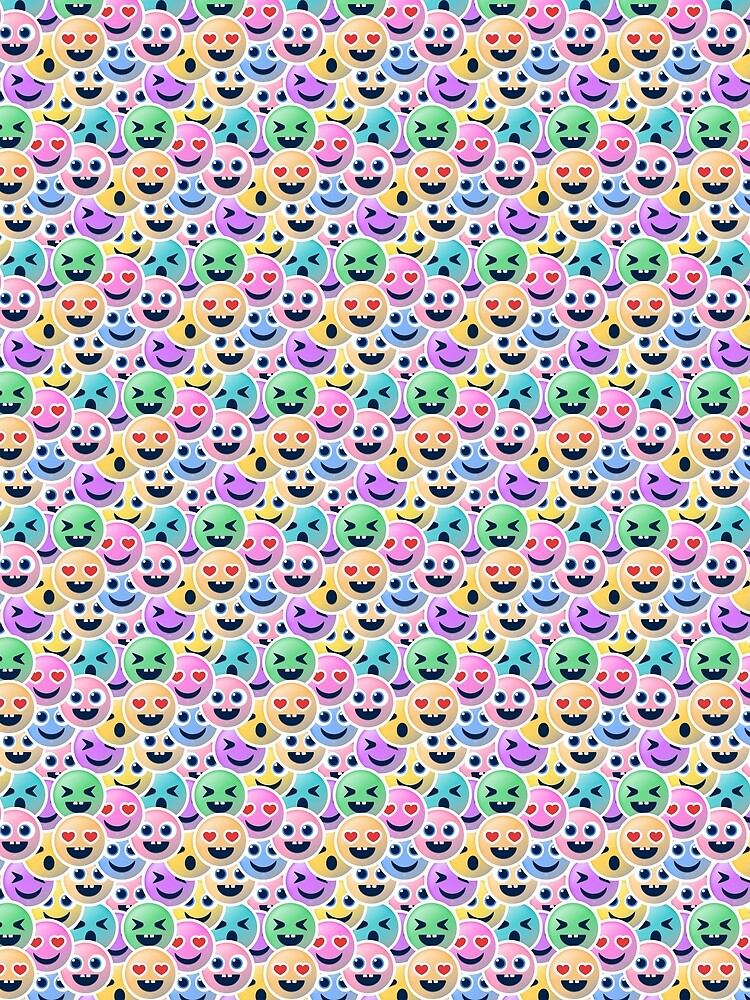 Pop art smiley faces pattern by geoji