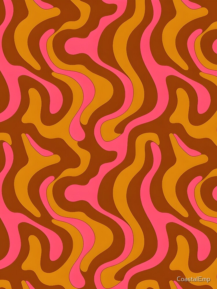 Groovy Psychedelic Swirl Seamless Pattern – Vintage 70s by CoastalEmp