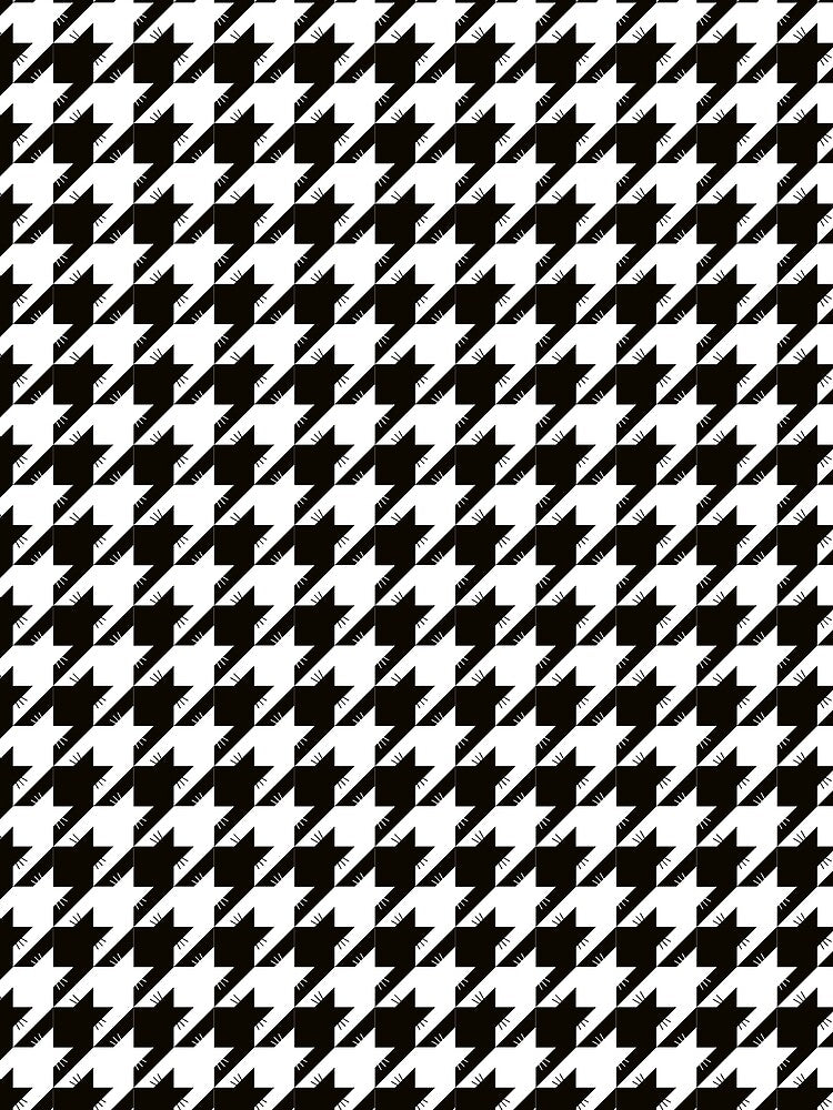 Catstooth Cat Houndstooth Black and white small by Feeling Artsy