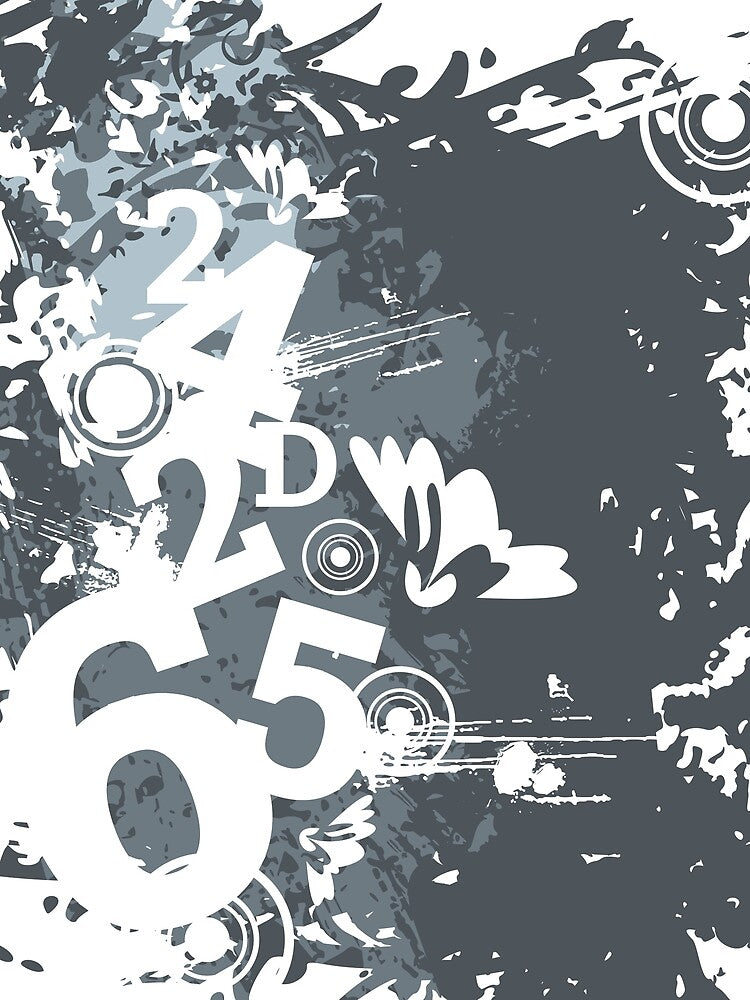 Abstract Alphanumeric Geometric Designs by allovervintage