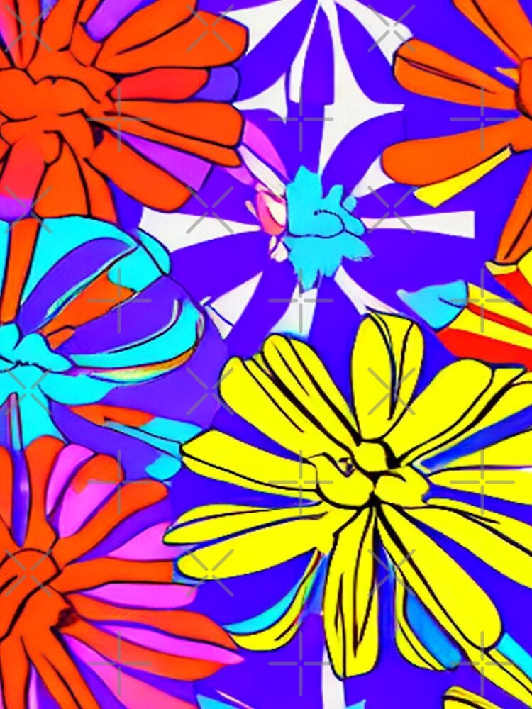 Abstract Colorful Pop Art Flowers by calibrit