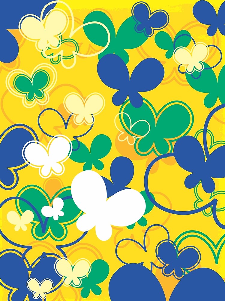 Abstract Butterfly Pattern by allovervintage