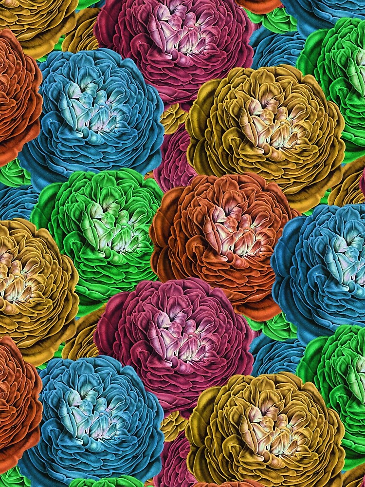 Multi-Color Roses Pattern by allovervintage