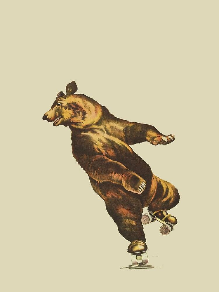 Circus Series Skating Bear by allovervintage