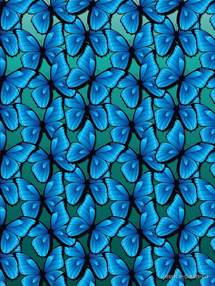 Blue Morfpho Butterfly all over by jessica-dawn-co