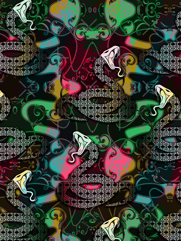 All Over Print Luxury Baroque Vibrant Vipers Motif by yez