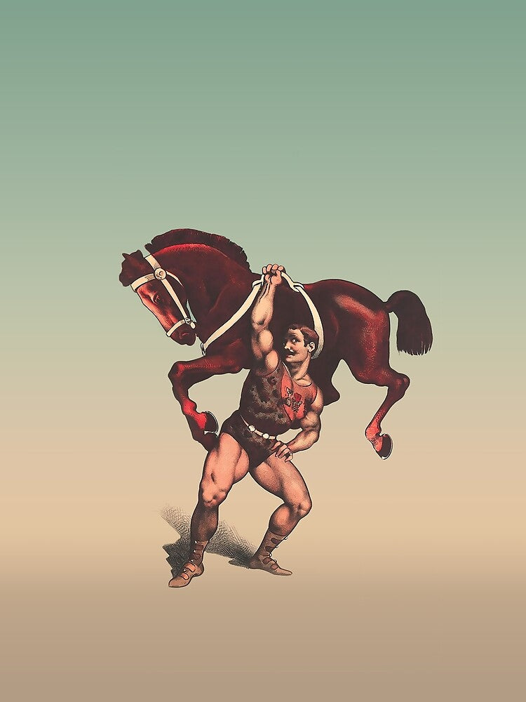 Circus Series Strongman Iron Jack by allovervintage