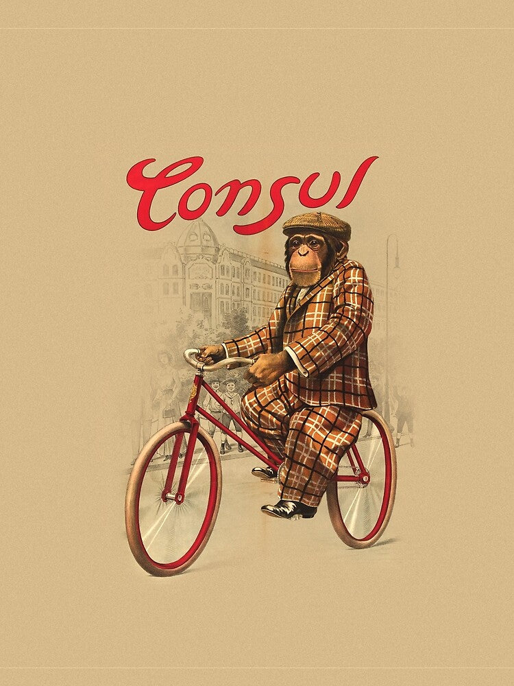 Circus Series Consul The Chimp Riding A Bike by allovervintage