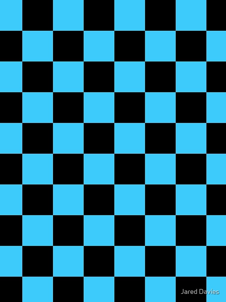 Checkered Pattern: Black & Cool Blue by Jared Davies
