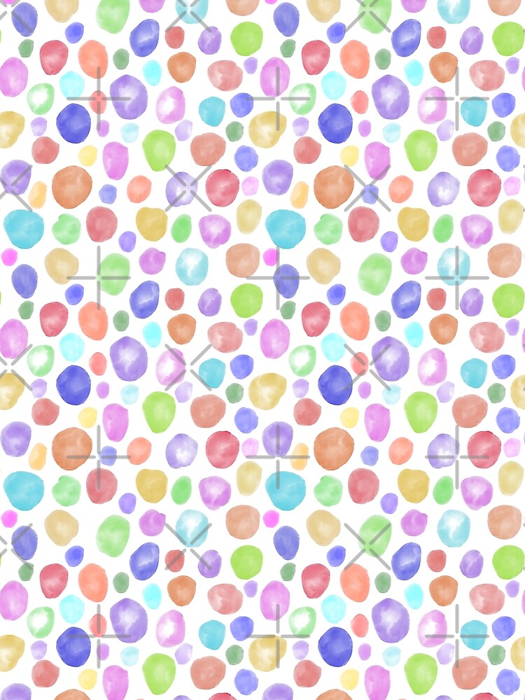 Rainbow Watercolour Drops Splotches Paint by UrsaNorthDesigns