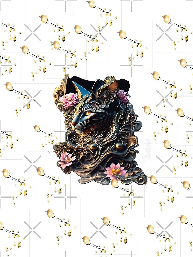 3D Face Cat Sculpture by sutja