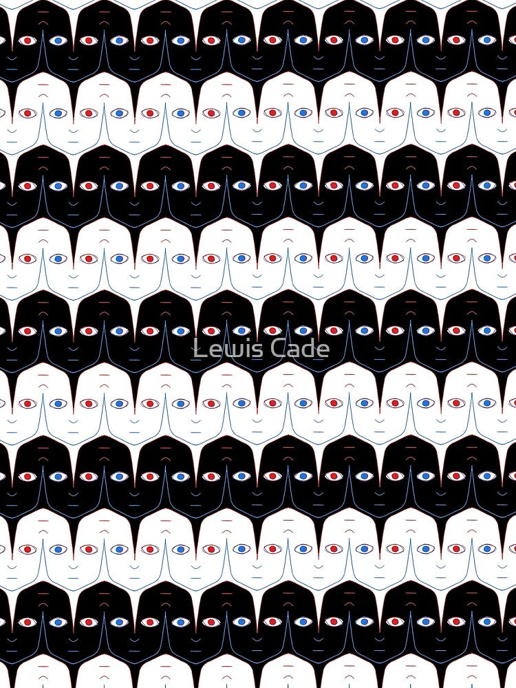 Wide Awake Repeating Faces -Variant by Lewis Cade