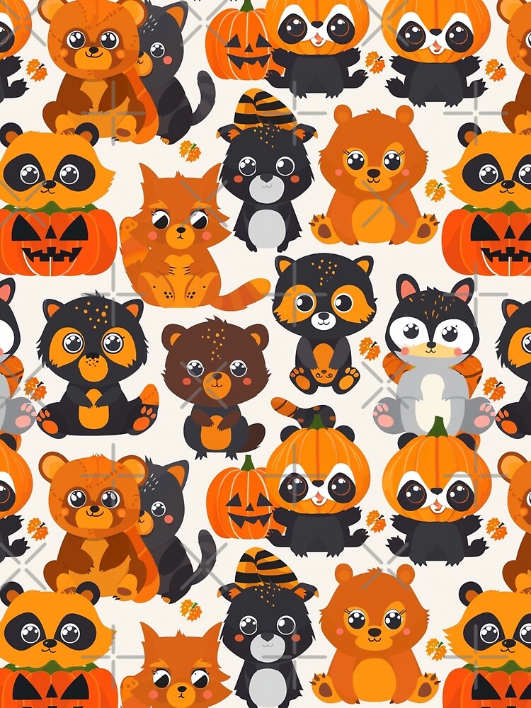 cartoon animal seamless digital paper by CreativebyTKK