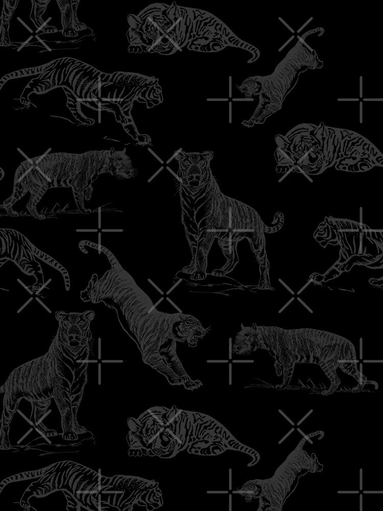Tiger All-over pattern [platinum] by bellatierra