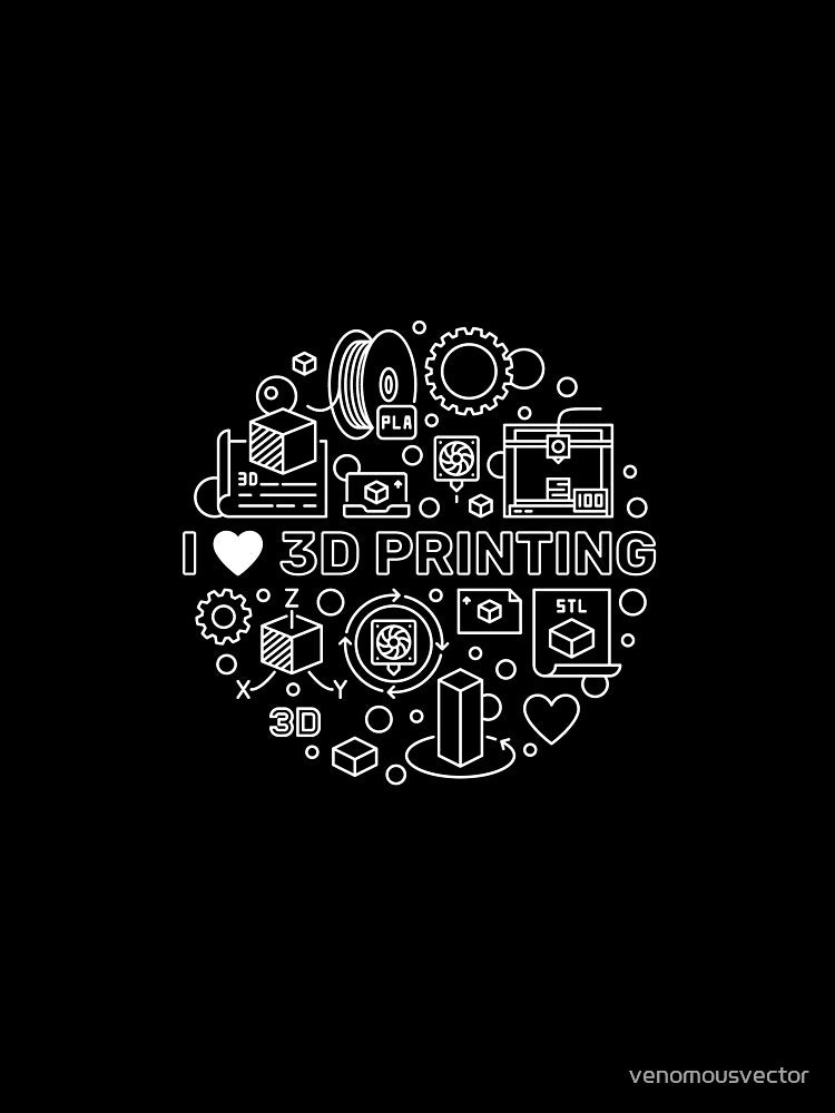 3D Printer Circle Design by venomousvector