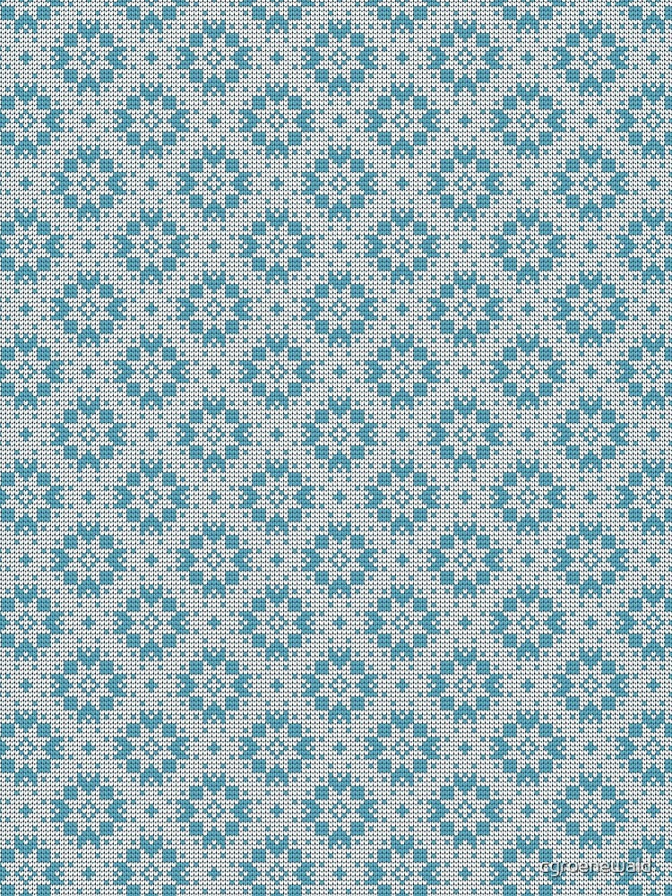 White andTeal Nordic Tapestry Print by cgroenewald
