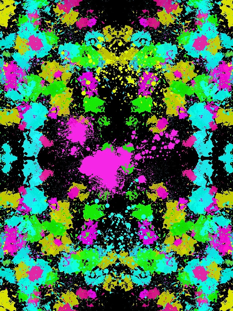 Neon splatter design by Starlett Designs