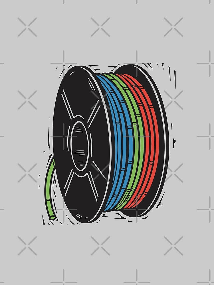 Multi Colour FIlament Spool Linograph by BRU Design