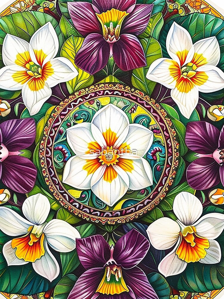 Krejmina - Mandala of flowers (21/24) by sabantha
