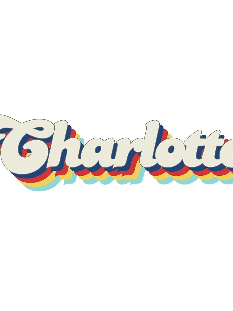 Retro Name Art (Charlotte) by Made by Marley