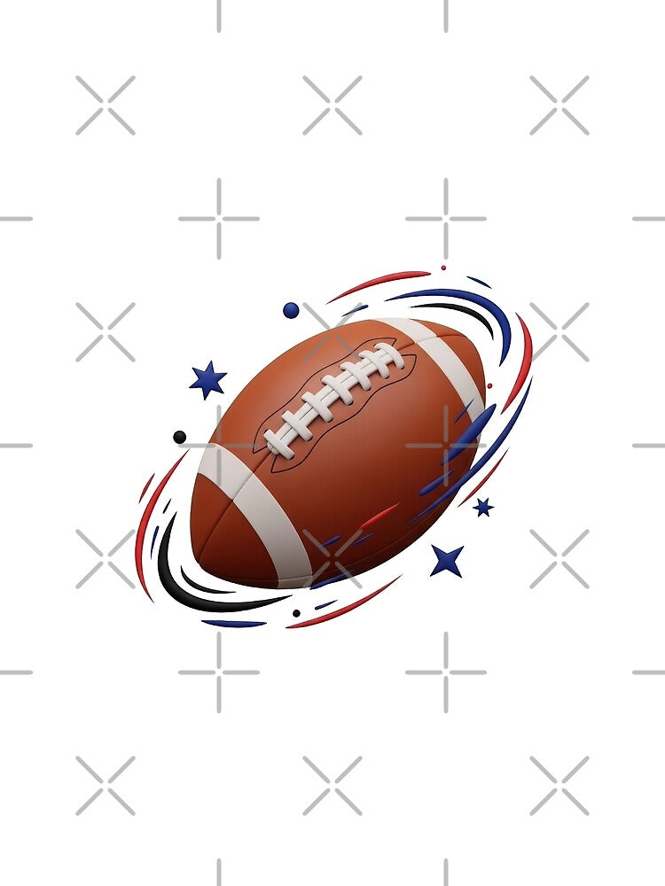 American Football 3D Space Spiral Sports Art by ashutoashutosh
