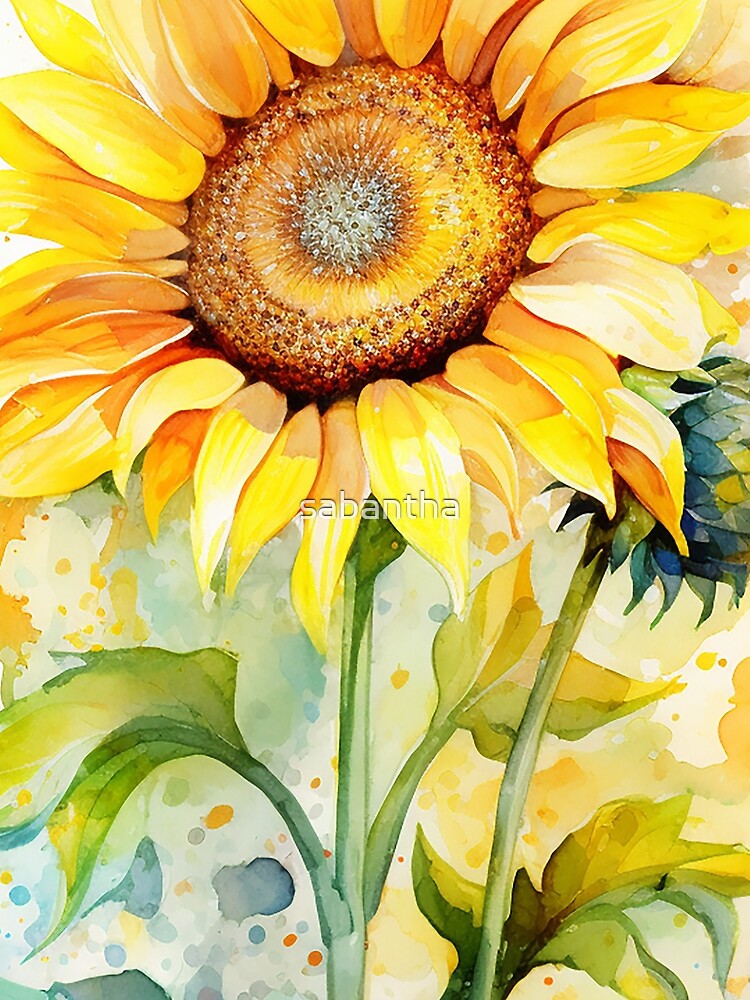 Helindra - Sunflowers Watercolor (2/4) by sabantha