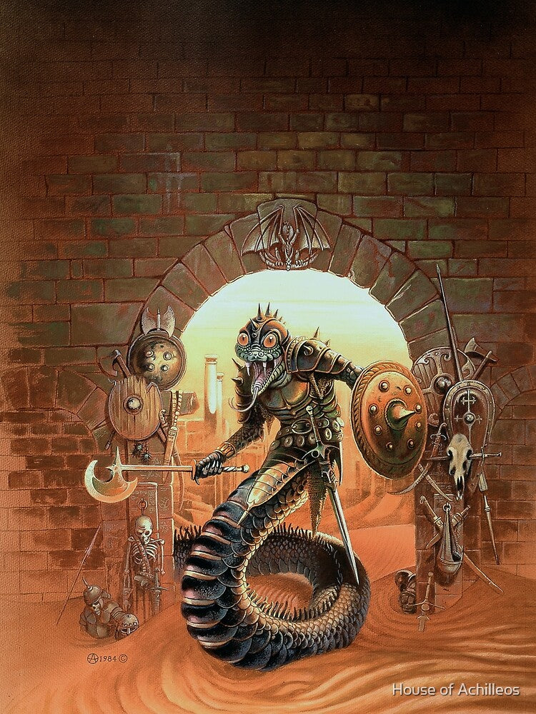 The guardian at the Gate by Chris Achilleos by House of Achilleos
