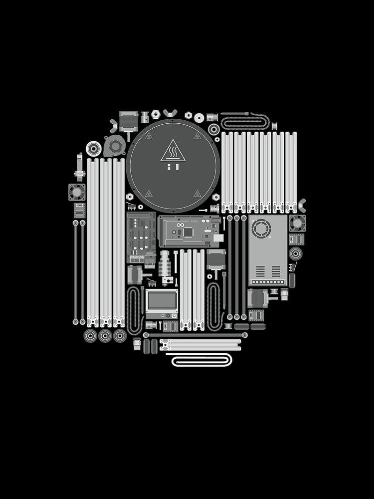 3D Printer Components Delta Engineering T Shirt by Clort