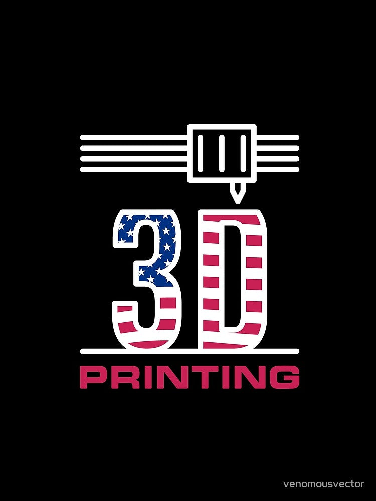 3D Printing USA American Flag with USA Stars and Stripes design for 3D printing nerds! by venomousvector